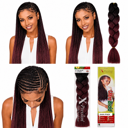 X-Pression Ultra Braids Non-Stretched Kanekalon Braiding Hair 82"