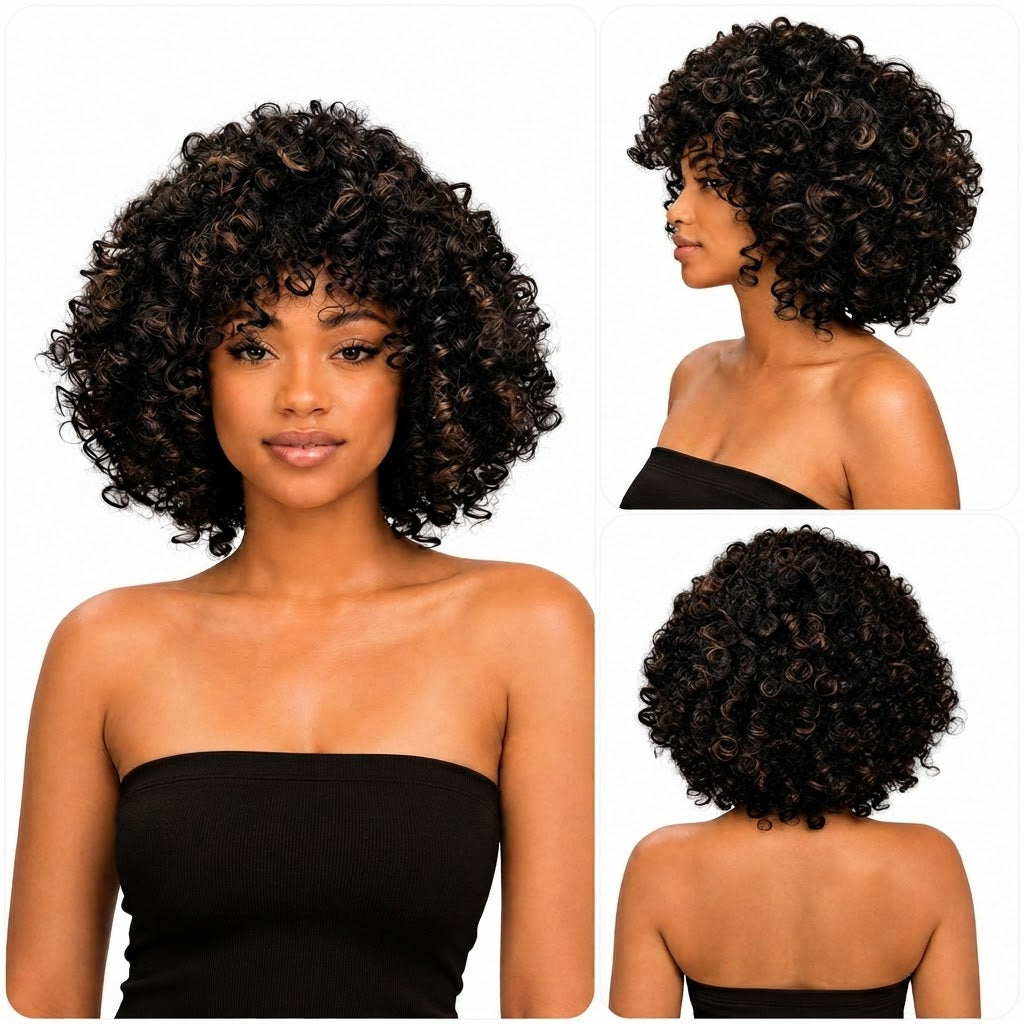 Black Angel Style Rohee Wig Synthetic Hair