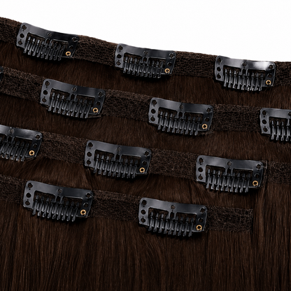Kuknus Synthetic Straight Silk Press Clip-In Hair Extensions 24"