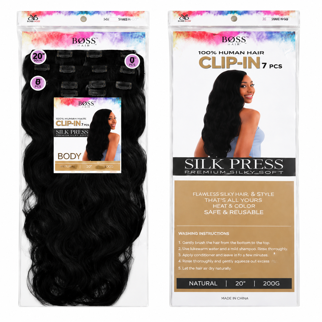 Darbro Doja Silk Press Body Wave Clip-In Synthetic Hair Extensions 24"