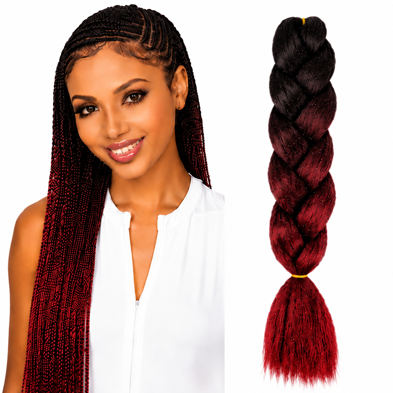 X-Pression Ultra Braids Non-Stretched Kanekalon Braiding Hair 82"