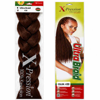 X-Pression Ultra Braids Non-Stretched Kanekalon Braiding Hair 82"