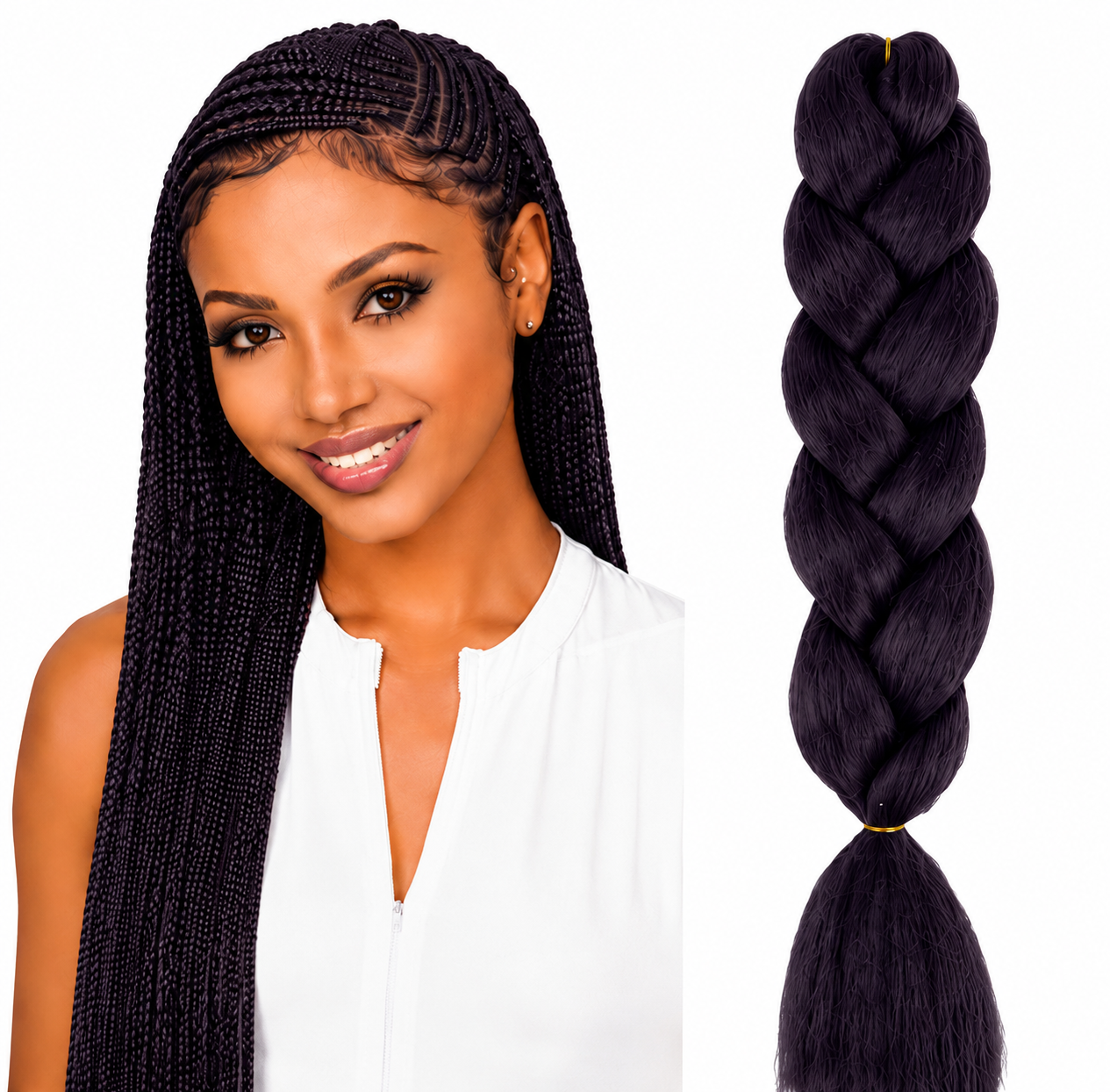 X-Pression Ultra Braids Non-Stretched Kanekalon Braiding Hair 82"