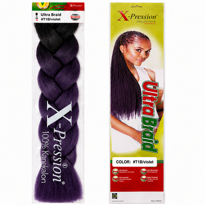 X-Pression Ultra Braids Non-Stretched Kanekalon Braiding Hair 82"