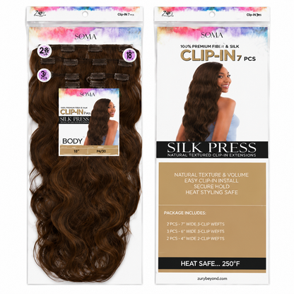 Darbro Doja Silk Press Body Wave Clip-In Synthetic Hair Extensions 24"