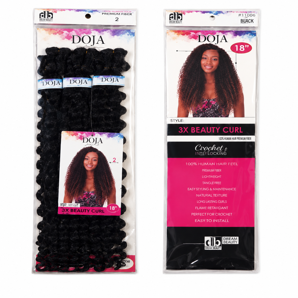 Darbro Doja 3X Shirley Curl Bulk Hair Extensions