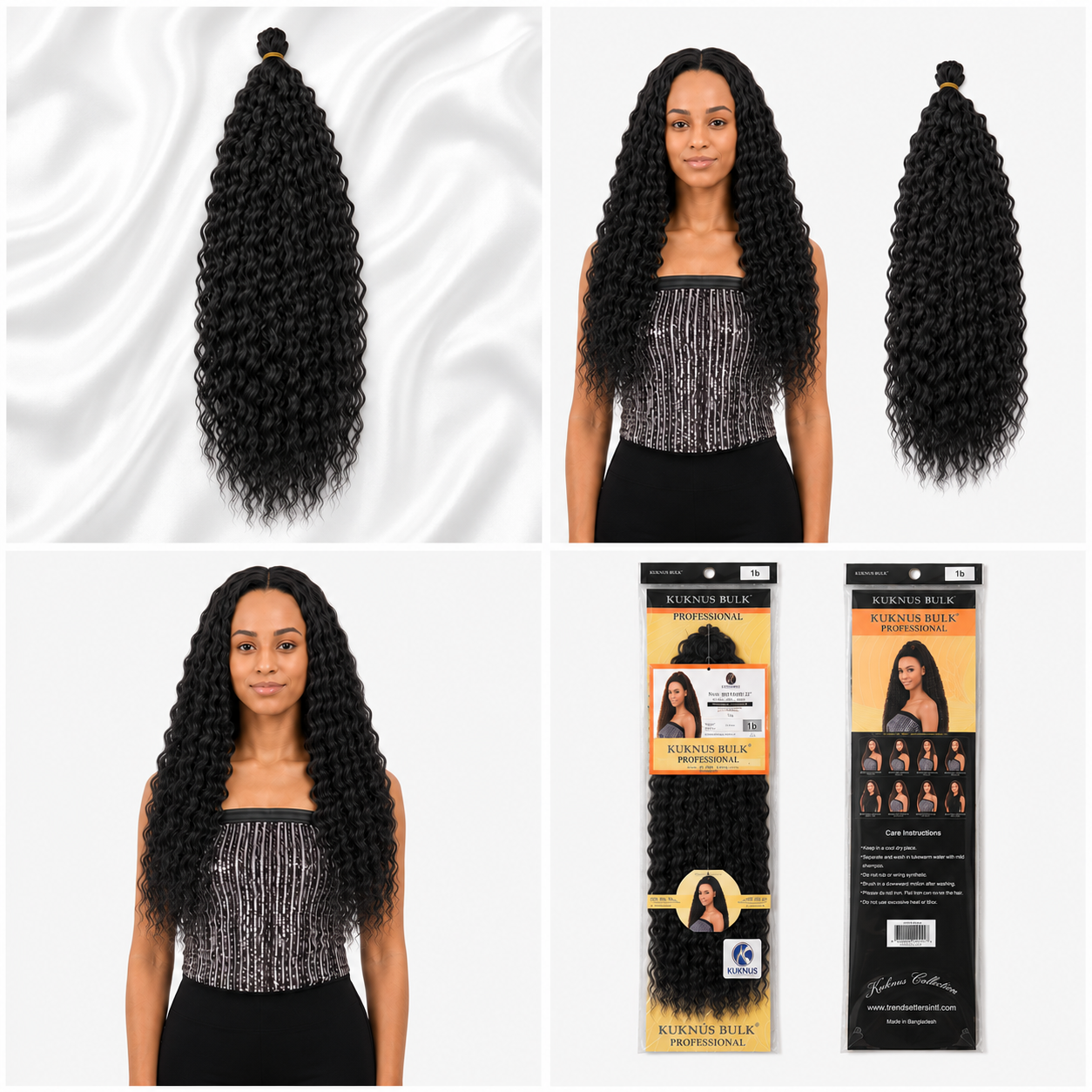 Kuknus Brazilian Bulk Synthetic Braids Hair 20"