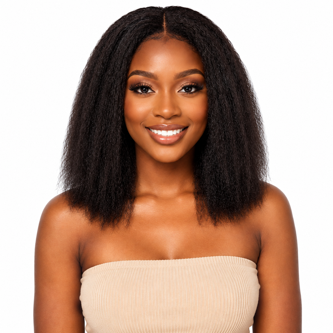 Ei 100% Unprocessed Virgin Brazilian Human Hair Extension Kinky Straight