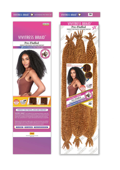 Vivitress Braid 3X Waterwave Fro Twist 30 inches