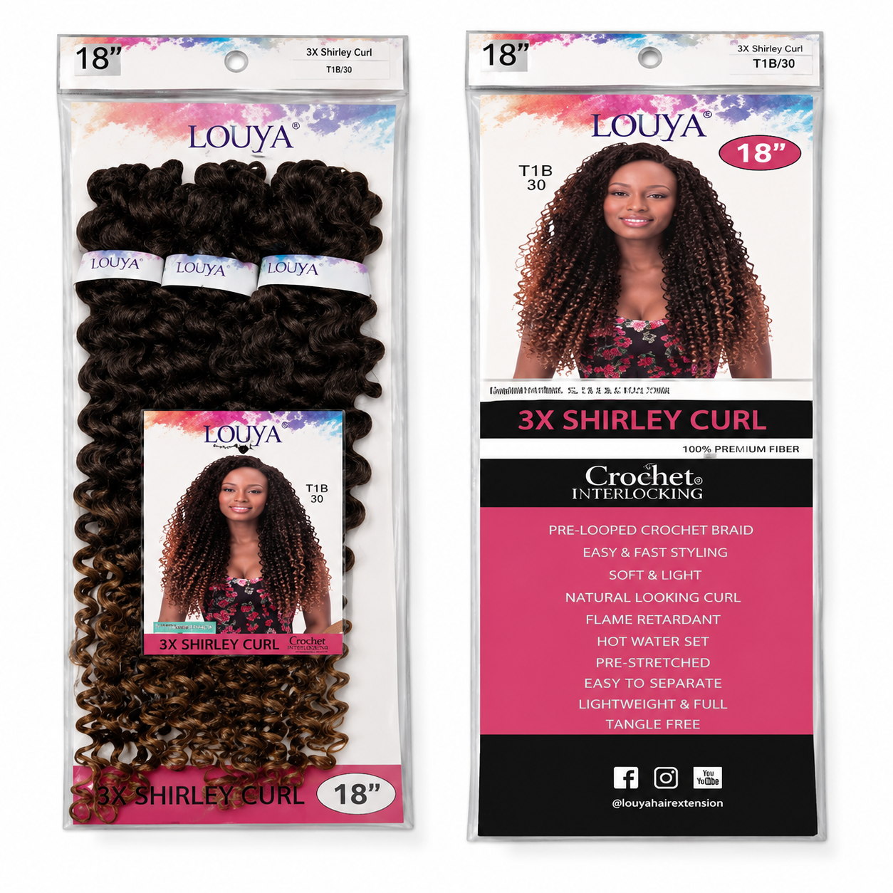 Darbro Doja 3X Shirley Curl Bulk Hair Extensions