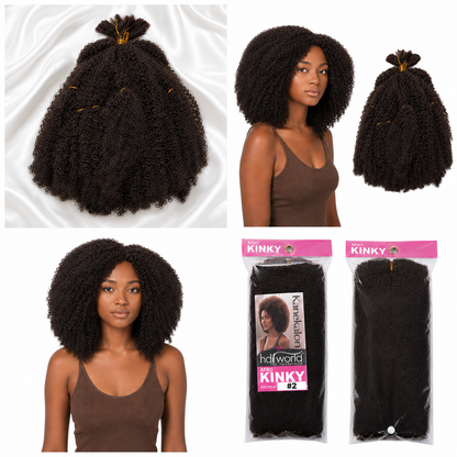 K&amp;C Hair World Kanekalon Afro Kinky Bulk Synthetic Hair