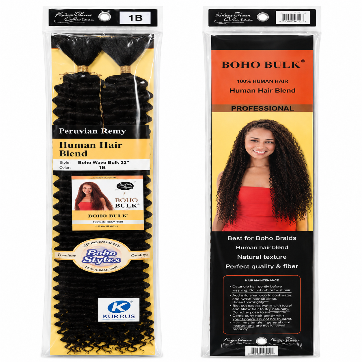 Kuknus Style Boho Water Wave Bulk Human Braiding Hair
