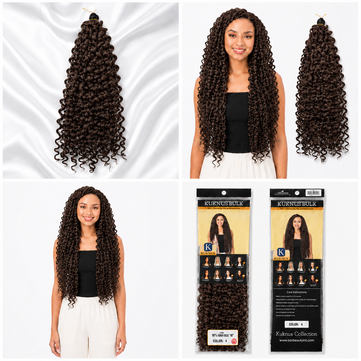 Kuknus Water Bulk Synthetic Braiding Hair, 20"