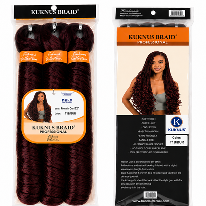 Kuknus Style 3x French Curl Bulk Synthetic Hair