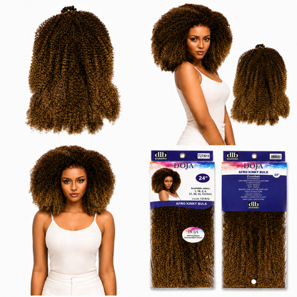 Darbro Doja Style Afro kinky bulk Synthetic Hair 24