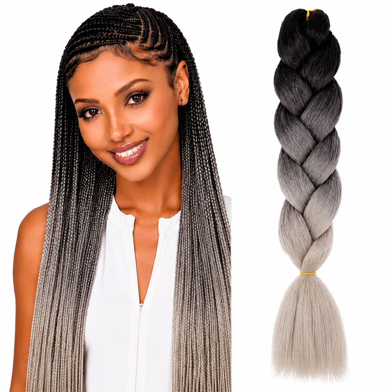 X-Pression Ultra Braids Non-Stretched Kanekalon Braiding Hair 82"
