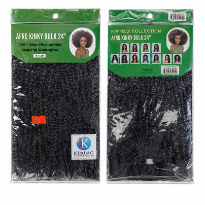 Kuknus Afro Kinky Bulk Synthetic Braiding Hair, 24"