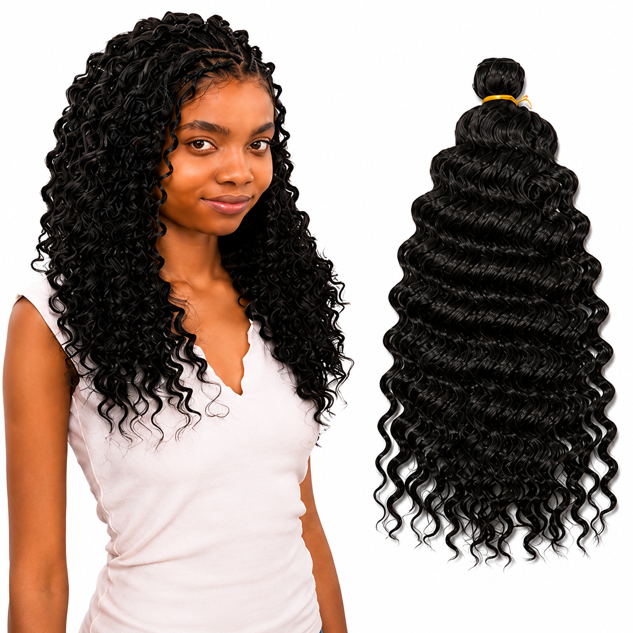 Kuknus Baby Deep Twist Bulk Synthetic Braiding Hair