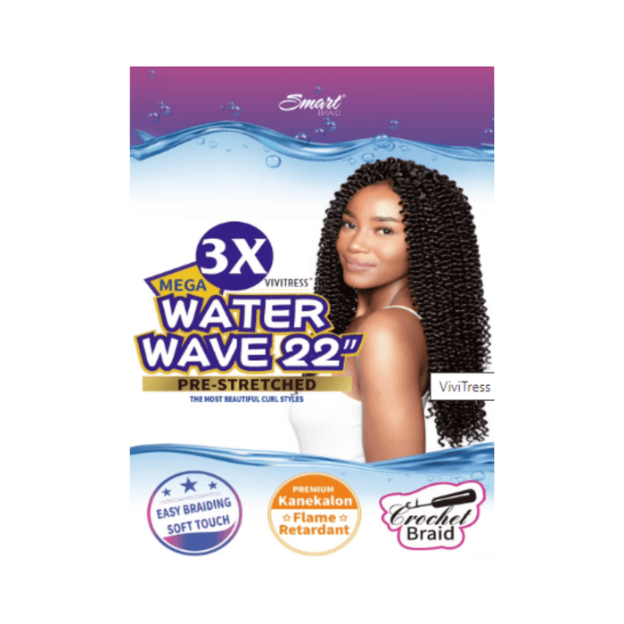 Vivitress 3X Water Wave 22 inches Pre-Stretched - Beauty and Hair Supply