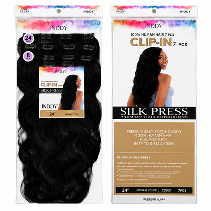 Darbro Doja Silk Press Body Wave Clip-In Synthetic Hair Extensions 24"