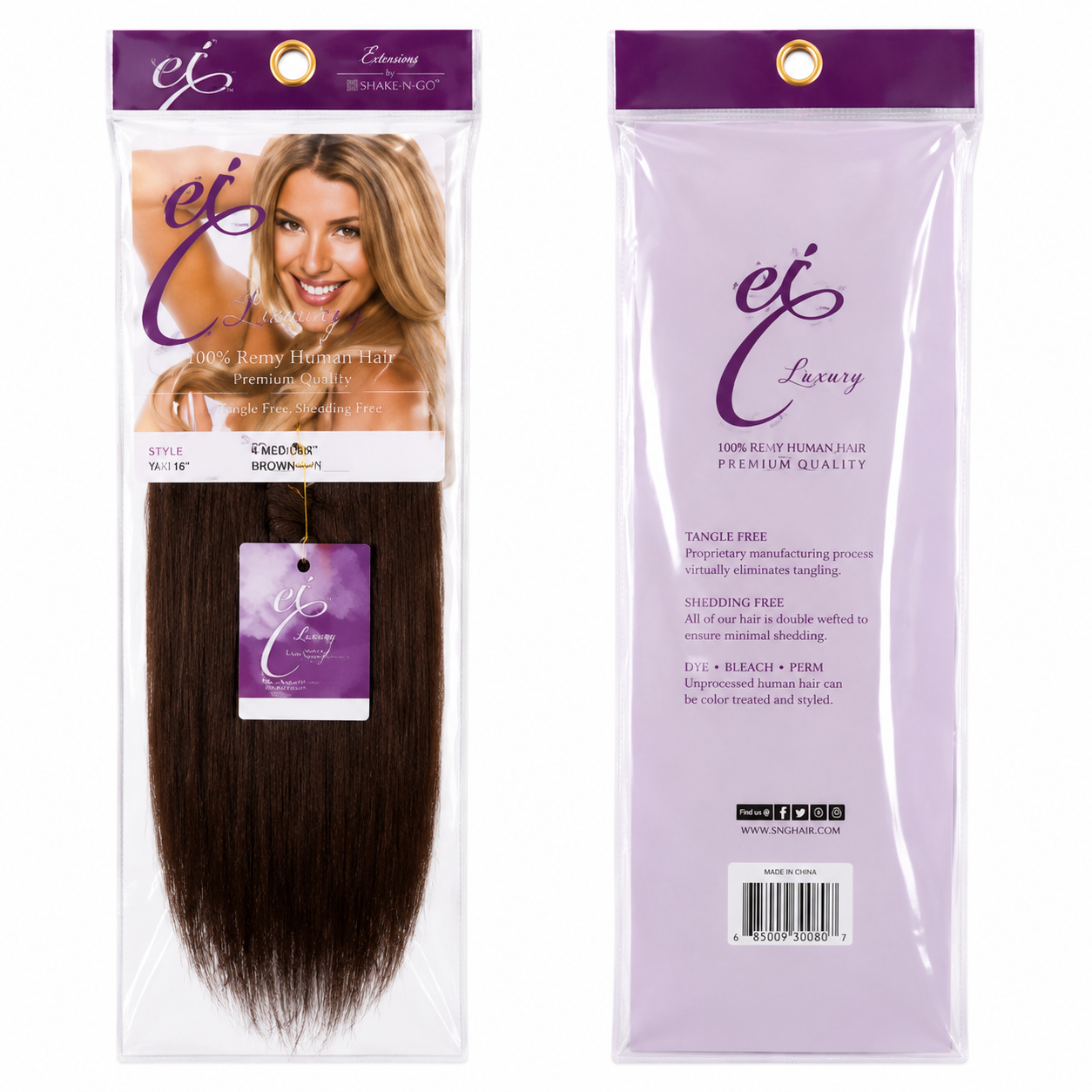 Ei Luxury 100% Unprocessed Virgin human hair Clip-in