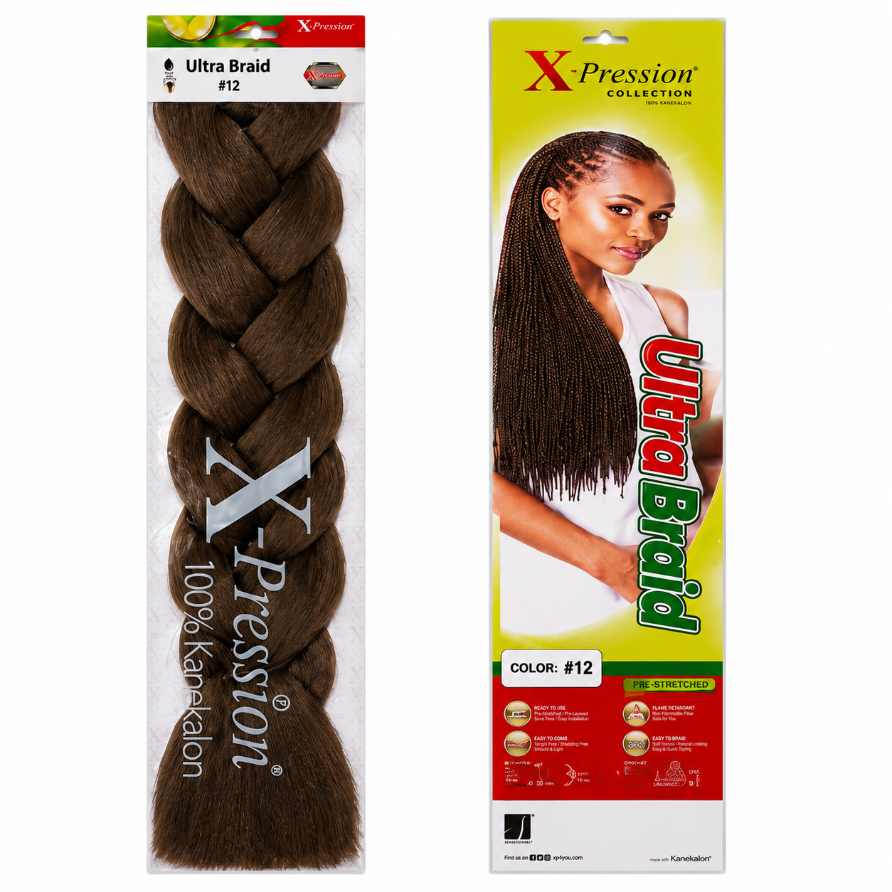 X-Pression Ultra Braids Non-Stretched Kanekalon Braiding Hair 82"