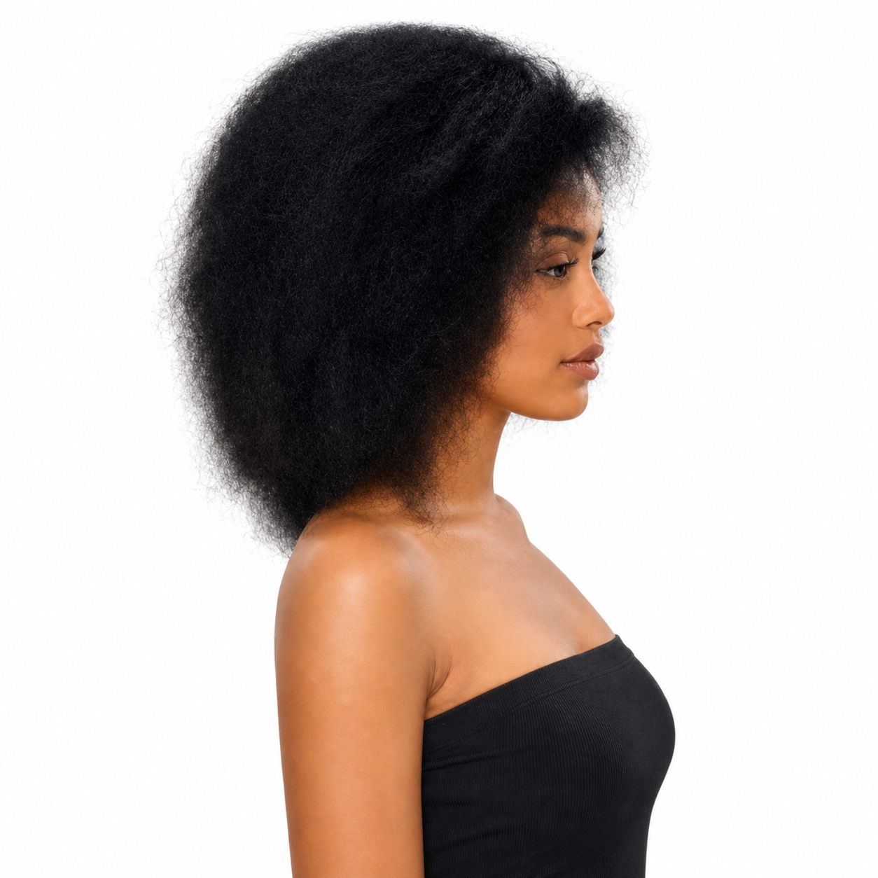 Black Angle Lulu - Synthetic Short Kinky Curly Hair Wig