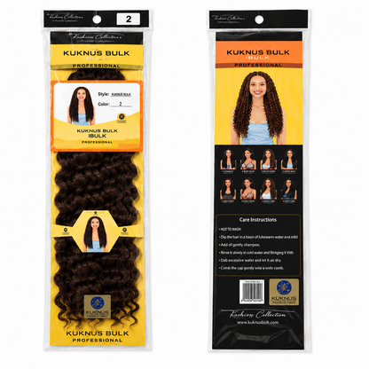 Kuknus Beach Curl Bulk Synthetic Braiding Hair, 20"