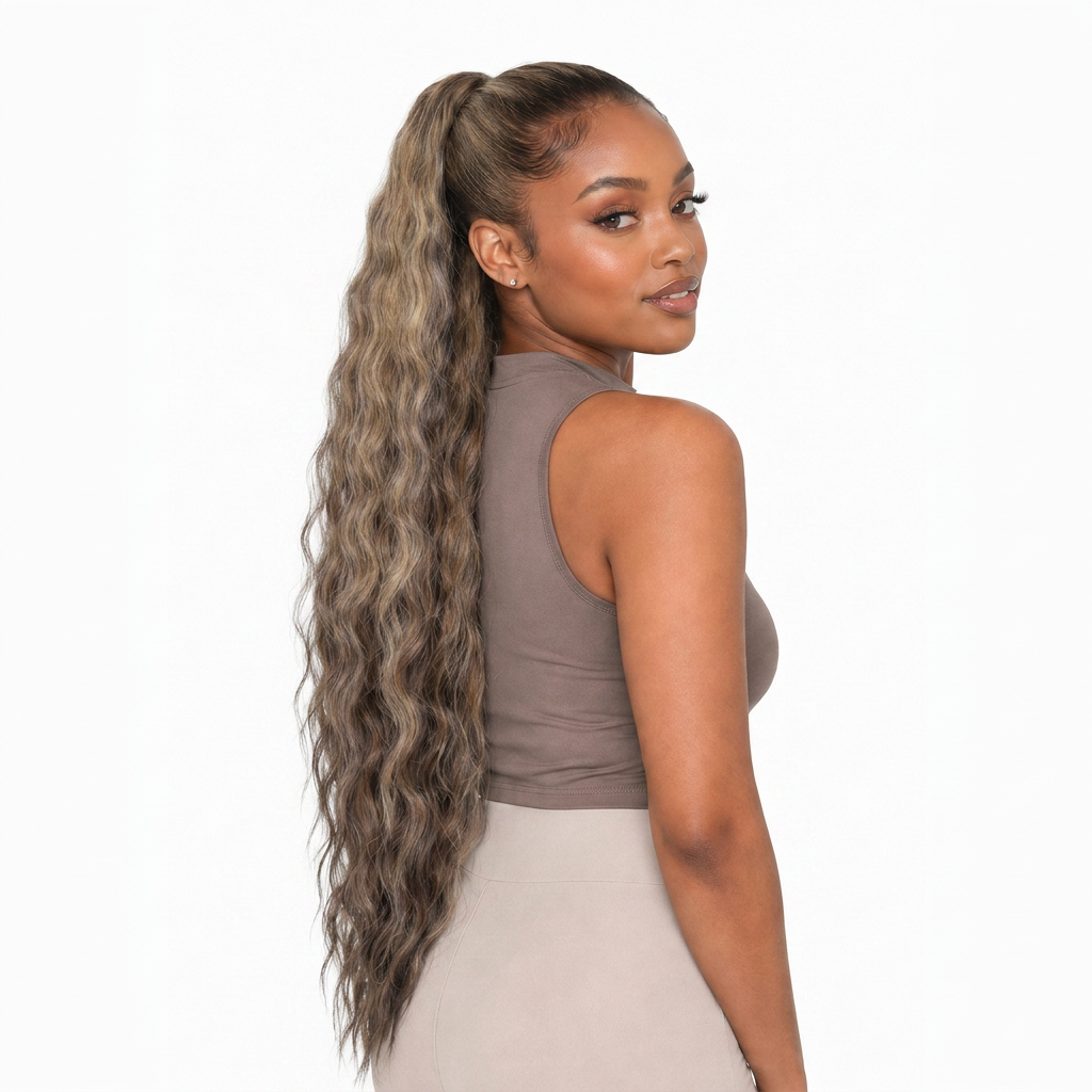 Kuknus Synthetic Peruvian Girl Ponytail 30’’