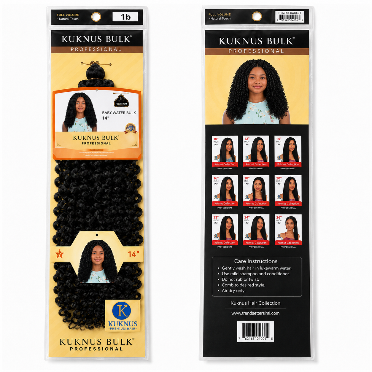 Kuknus Baby Water Bulk Synthetic Braids Hair 14"