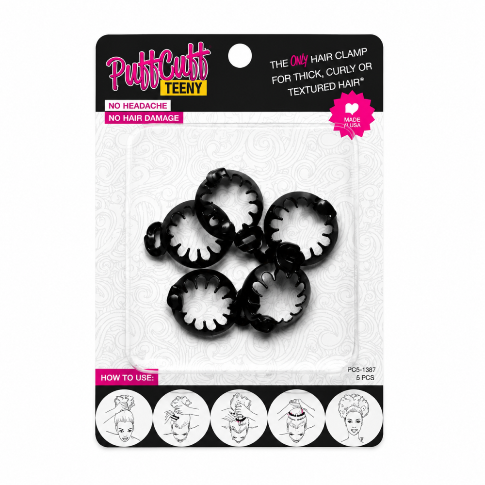 Puffcuff Teeny Black - 0.75 Inches (5 pcs)