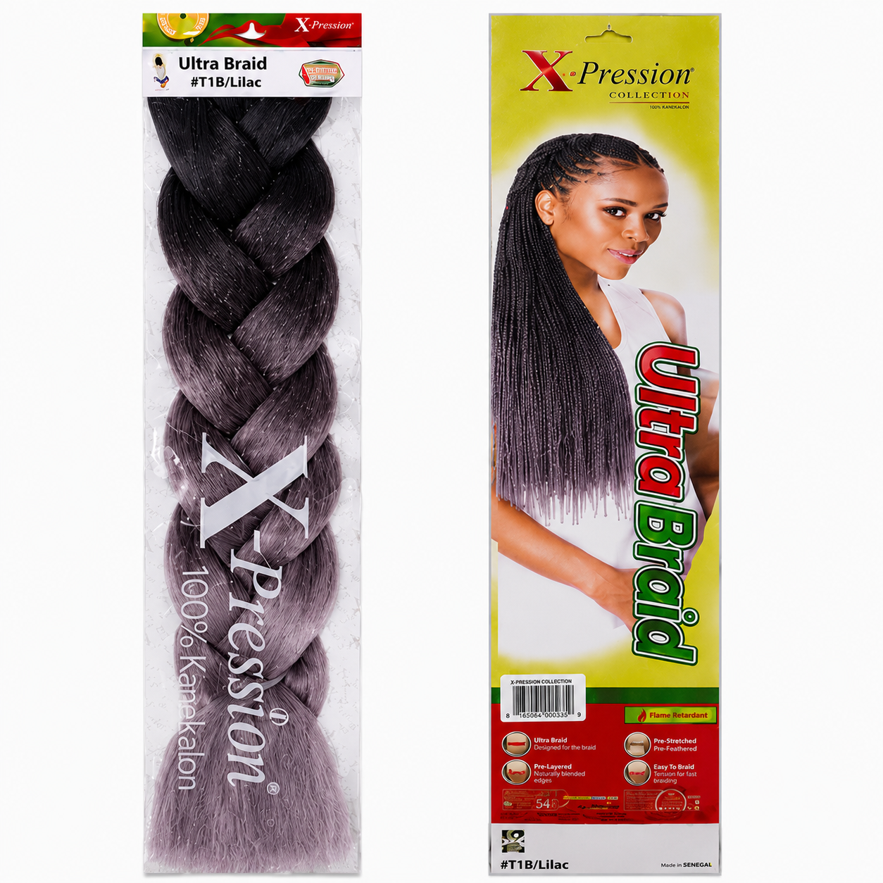 X-Pression Ultra Braids Non-Stretched Kanekalon Braiding Hair 82"
