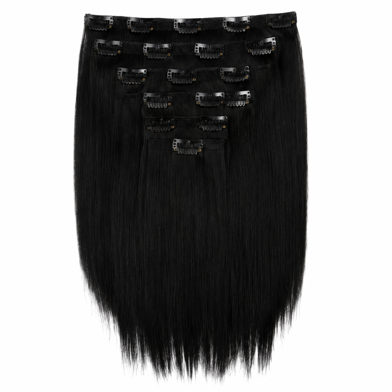 Kuknus Synthetic Straight Silk Press Clip-In Hair Extensions 24"