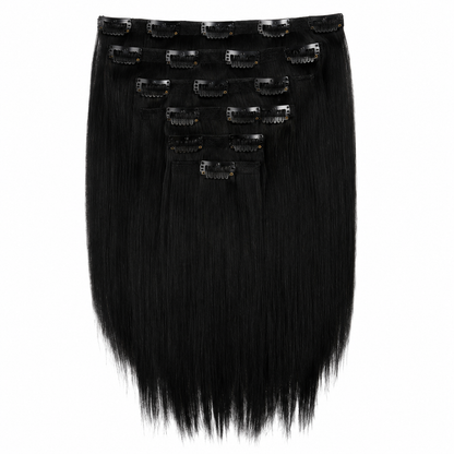 Kuknus Synthetic Straight Silk Press Clip-In Hair Extensions 24"