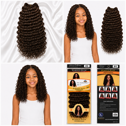 Kuknus Baby Beach Curl Bulk Synthetic Braids Hair 14"