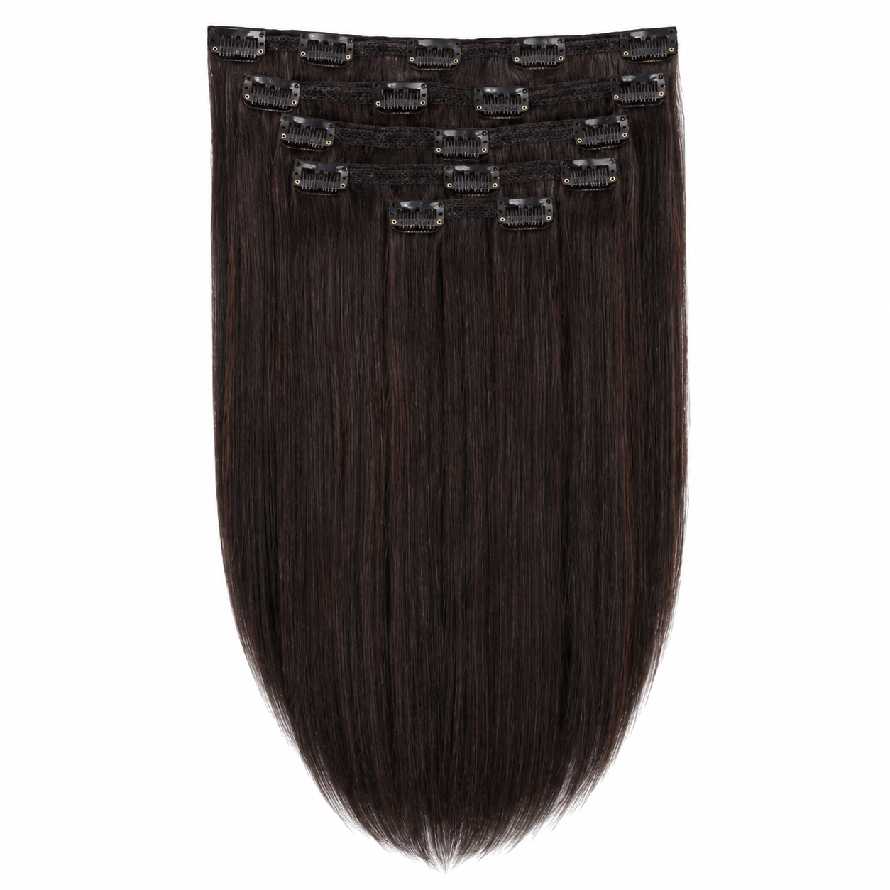 Kuknus Synthetic Euro Straight Clip-In Hair Extensions 18"