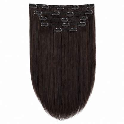 Kuknus Synthetic Euro Straight Clip-In Hair Extensions 18"