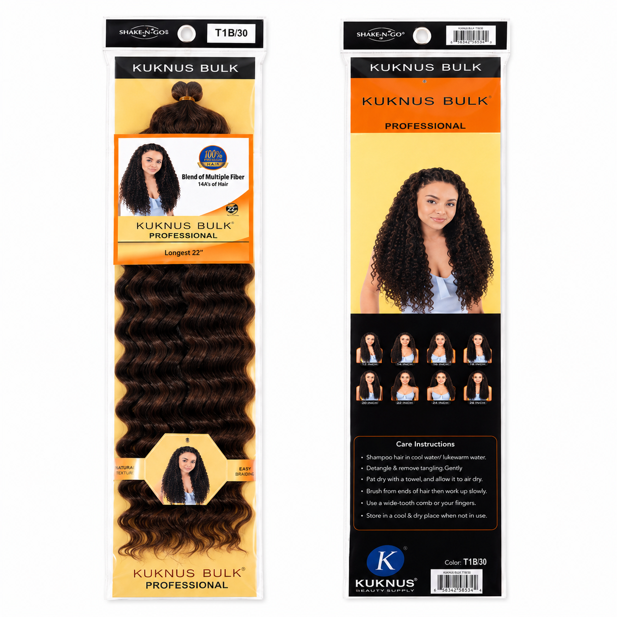 Kuknus Style Deep Twist Bulk Synthetic Braiding Hair
