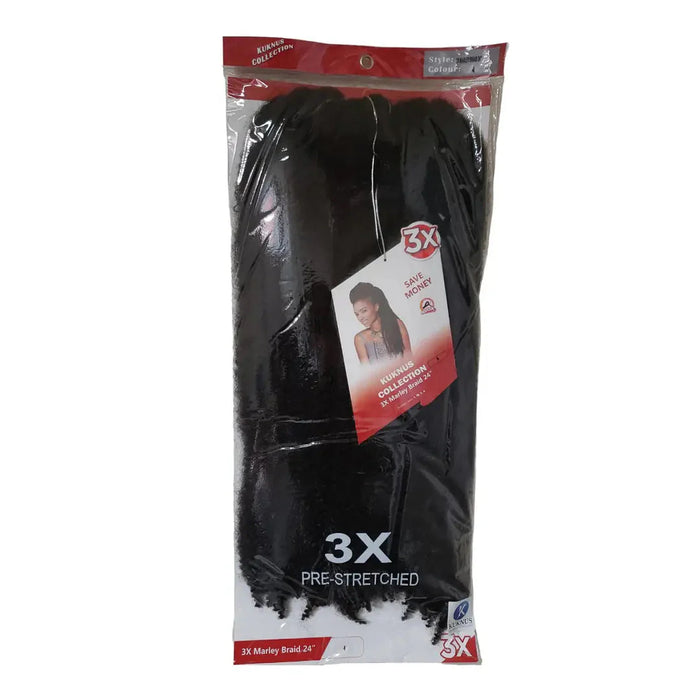 Kuknus Collection 3X Pre-Stretched Marley Braid 24" Kinky Twist Hair