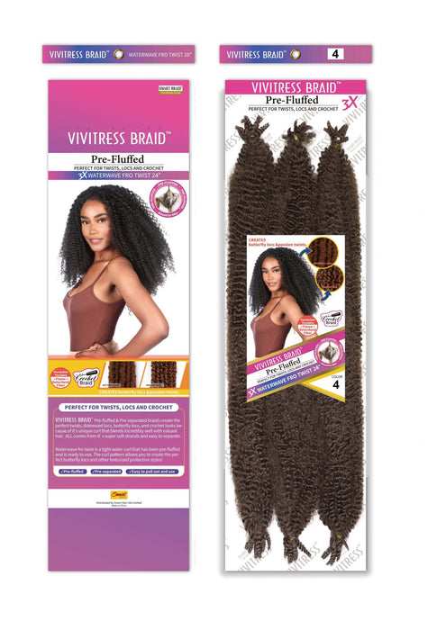 Vivitress Braid 3X Waterwave Fro Twist 30 inches