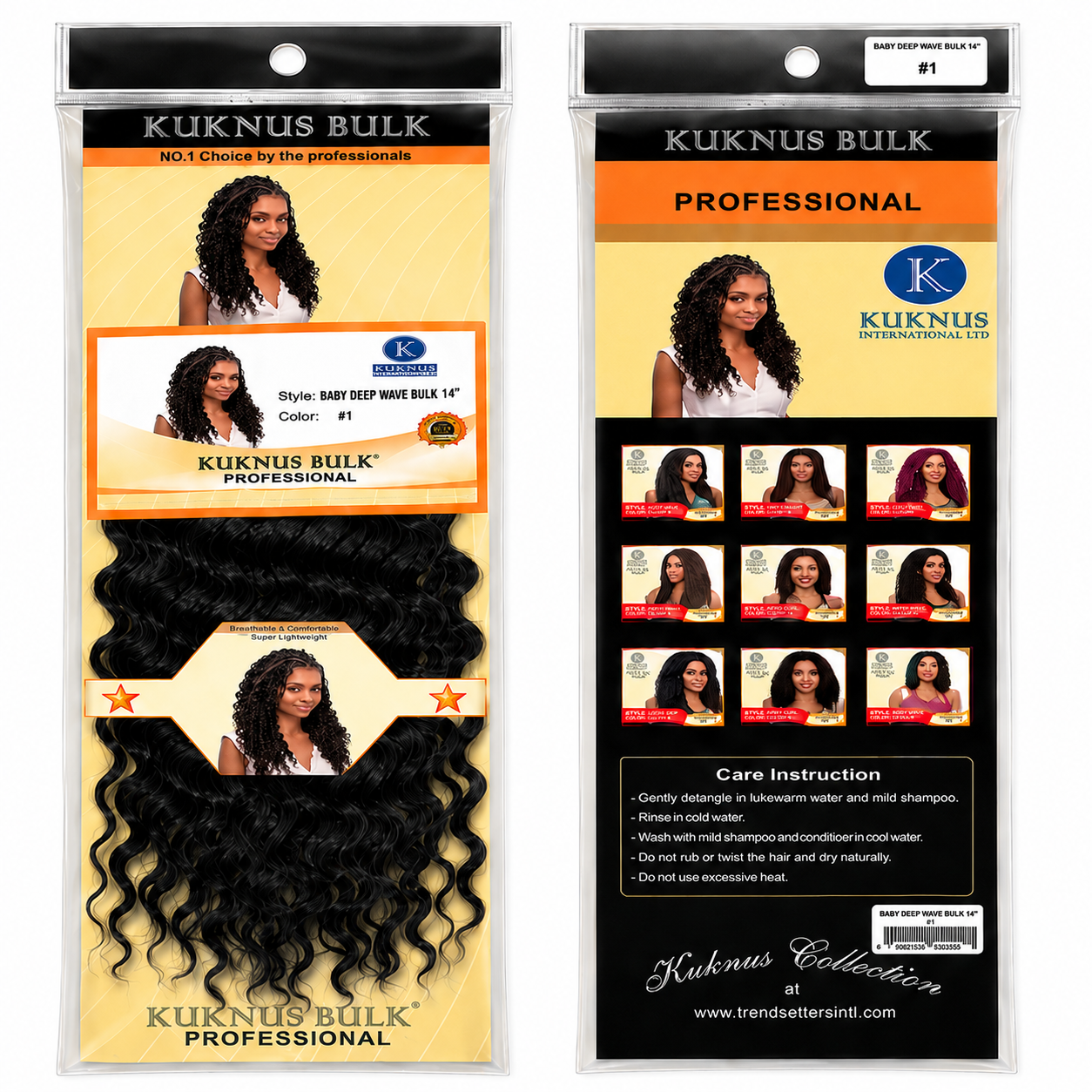 Kuknus Baby Deep Twist Bulk Synthetic Braids Hair 14"