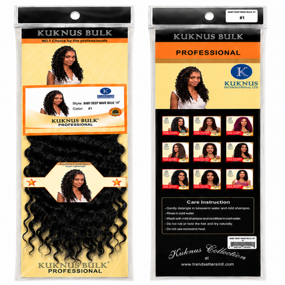Kuknus Baby Deep Twist Bulk Synthetic Braids Hair 14"