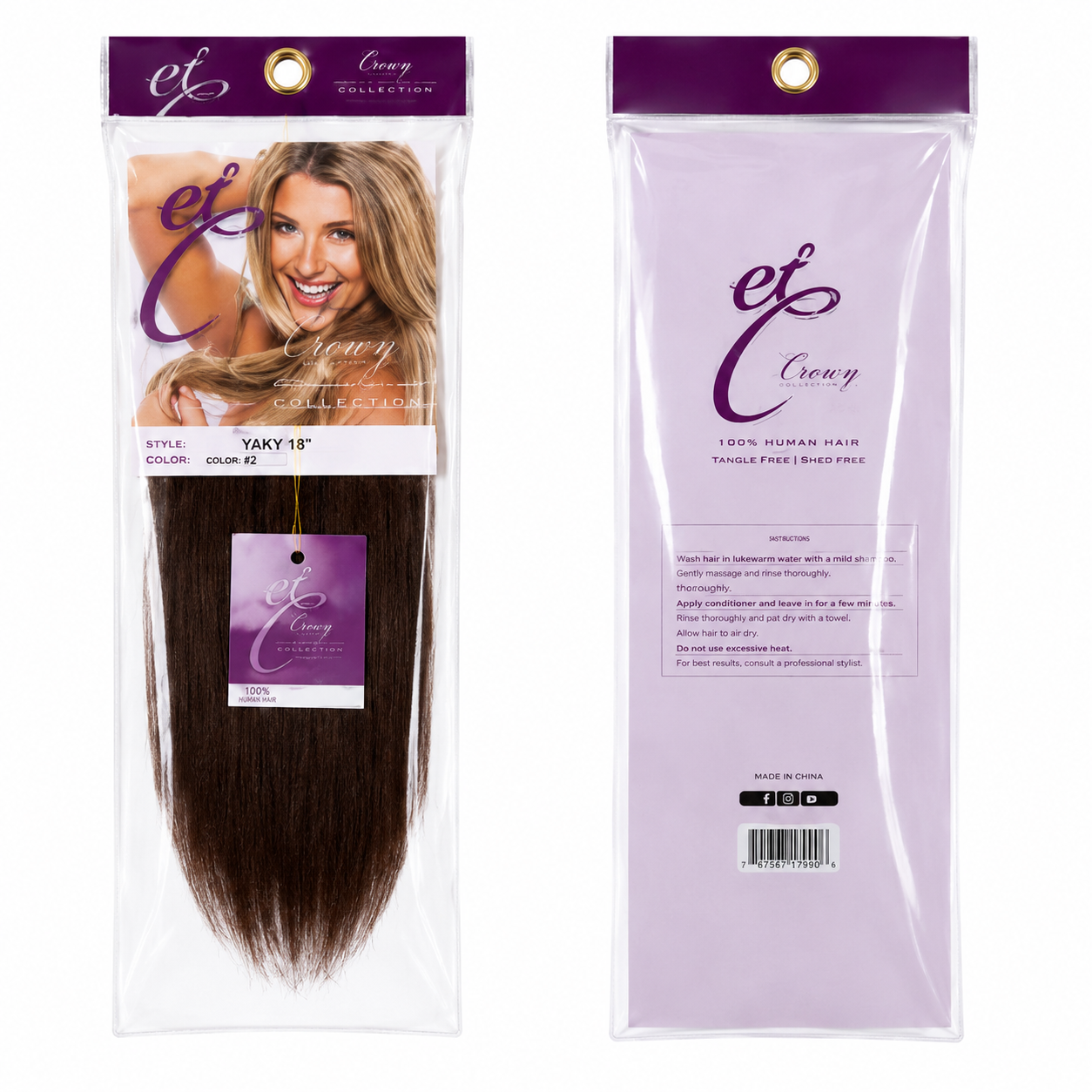 Ei Luxury 100% Unprocessed Virgin human hair Clip-in