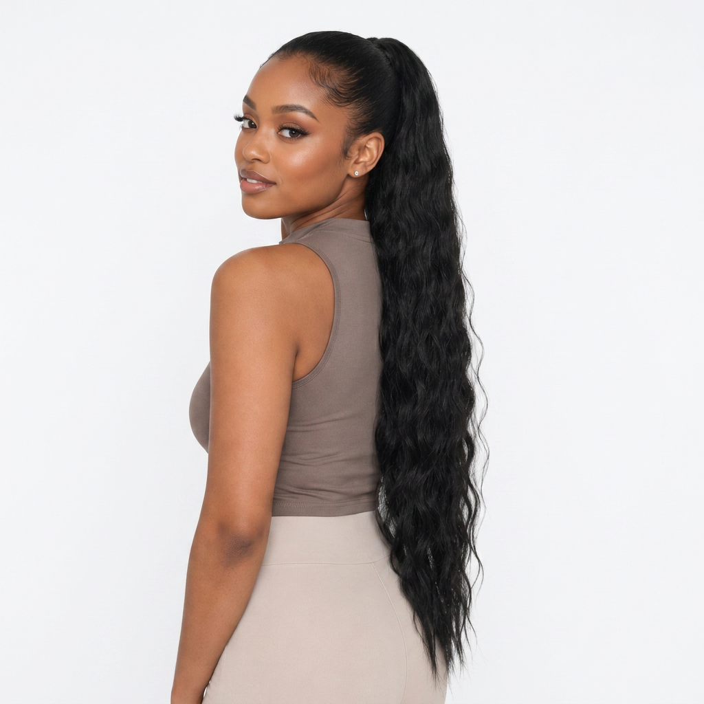 Kuknus Synthetic Peruvian Girl Ponytail 30’’