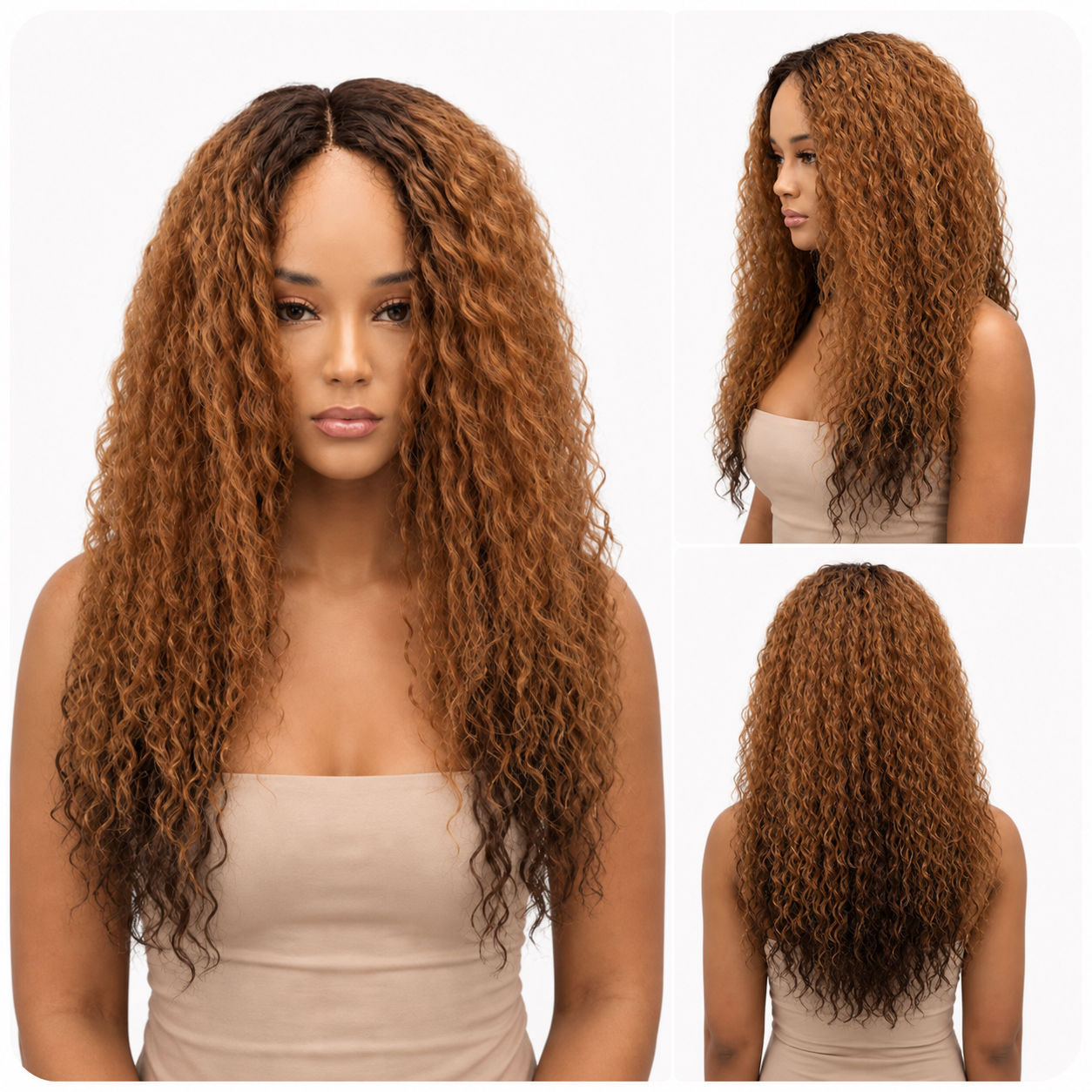 Kuknus HH Deep Wave Lace Front Wig - Super Volume, Natural Baby Hairline