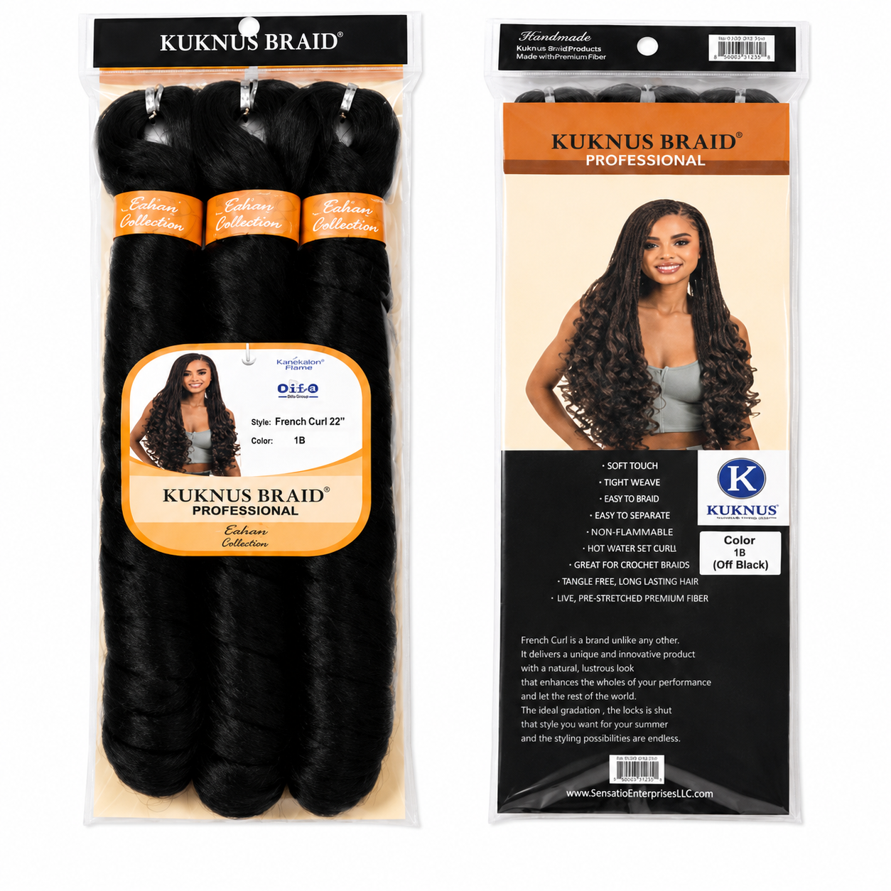 Kuknus Style 3x French Curl Bulk Synthetic Hair