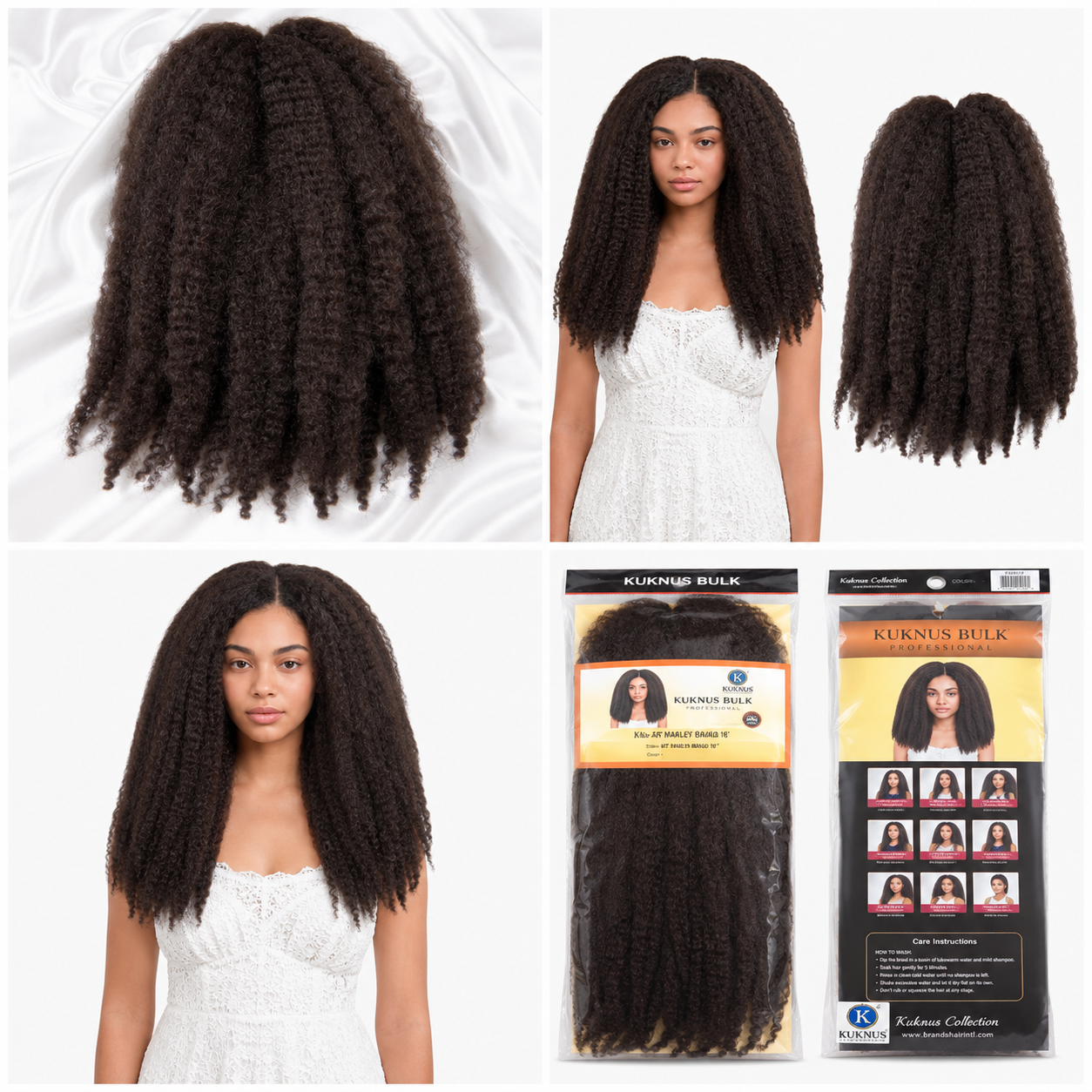 Kuknus Style Baby Marley Braid Bulk Synthetic Hair 14