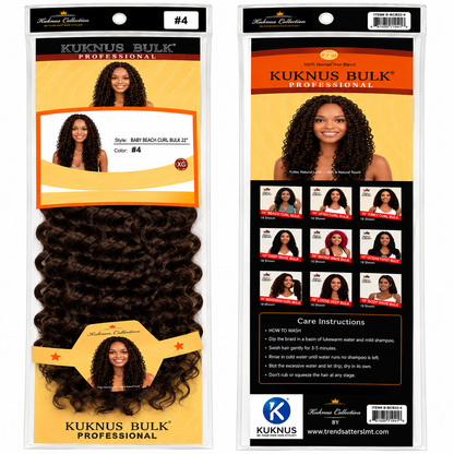 Kuknus Baby Beach Curl Bulk Synthetic Braiding Hair