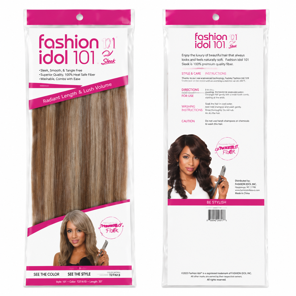 Sleek Fashion Idol 101 Synthetic Clip-In Hair Extensions 18"