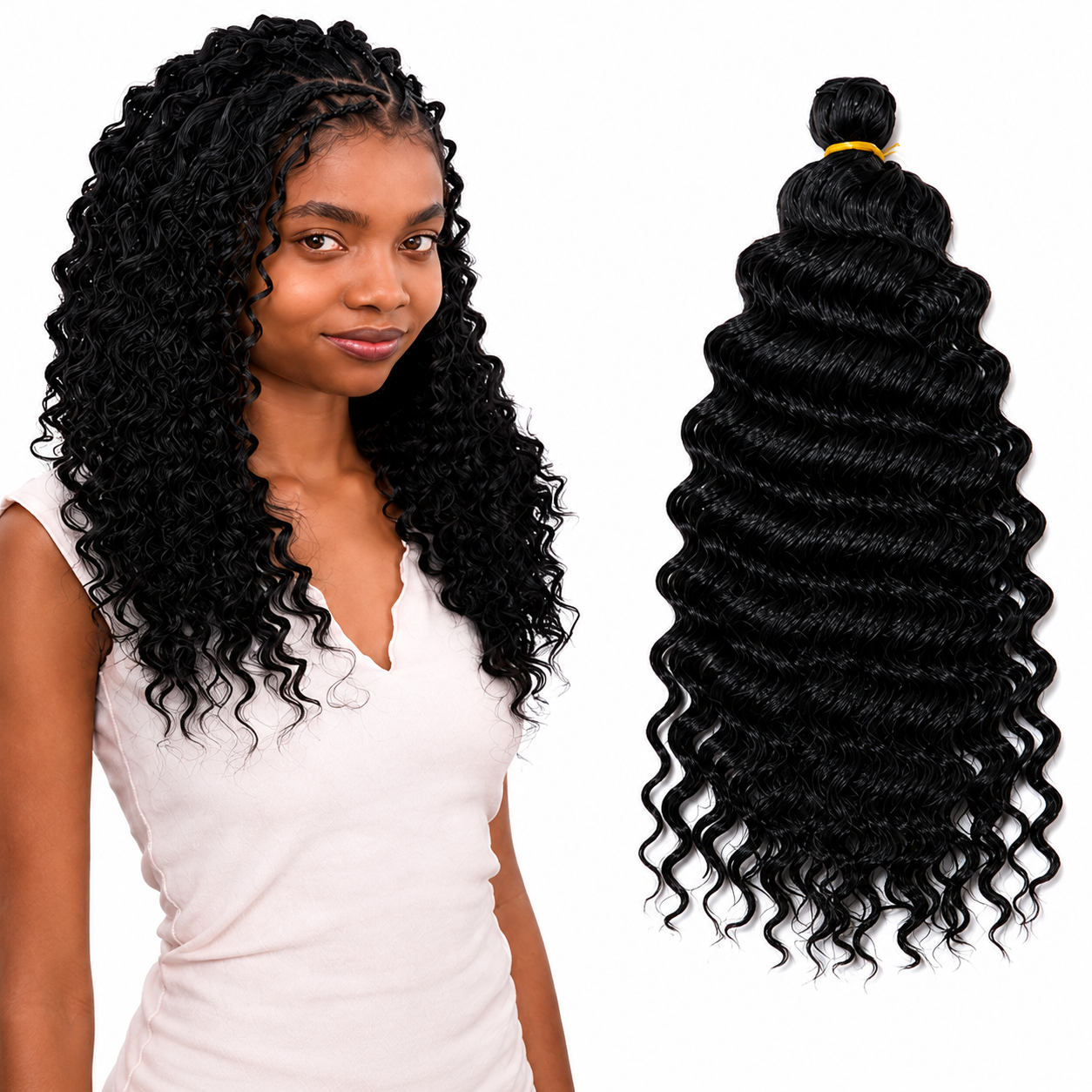 Kuknus Baby Deep Twist Bulk Synthetic Braiding Hair